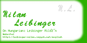 milan leibinger business card